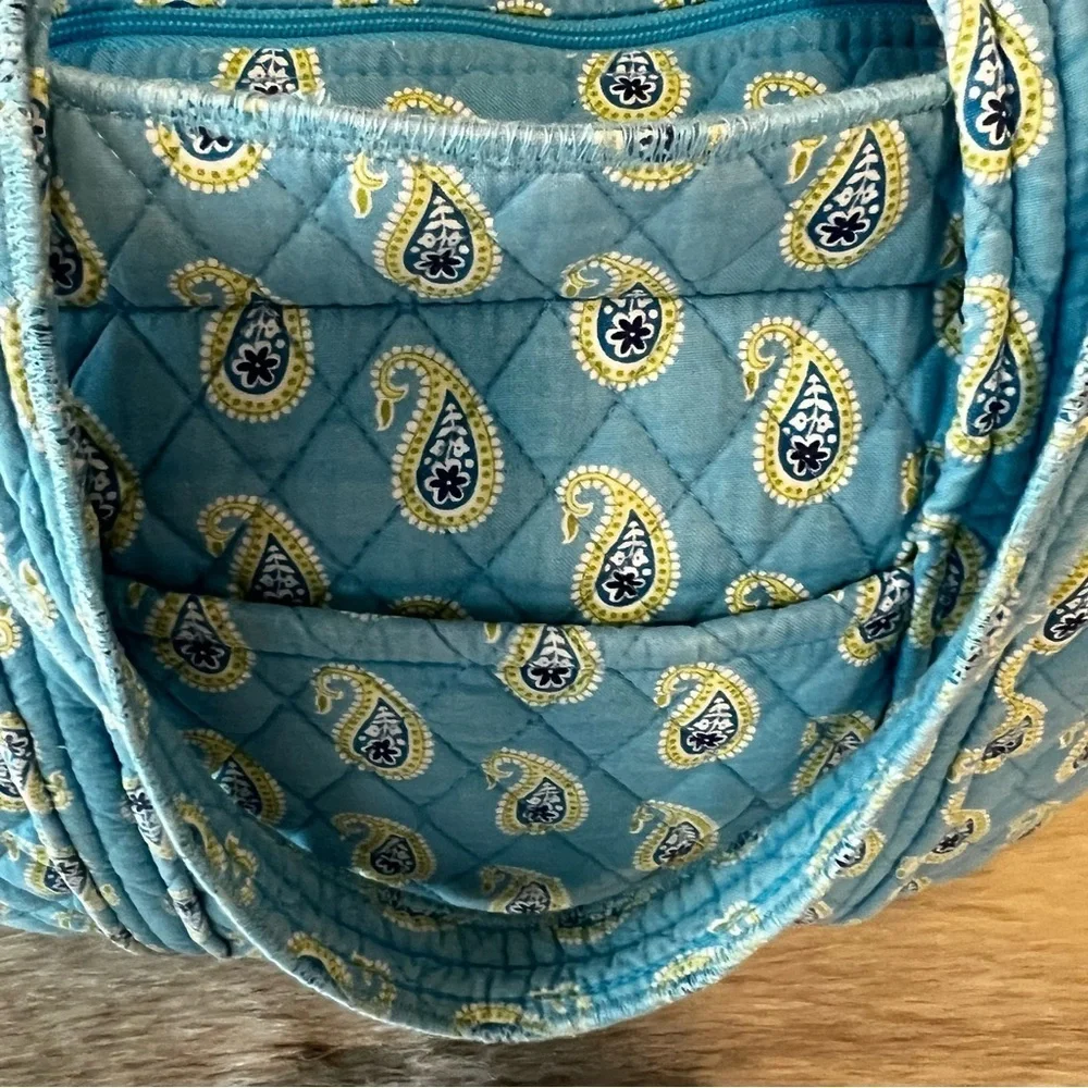 Vintage VERA BRADLEY Bermuda Blue 2005 Baby Bag Green Paisley Changing Pad Y2K